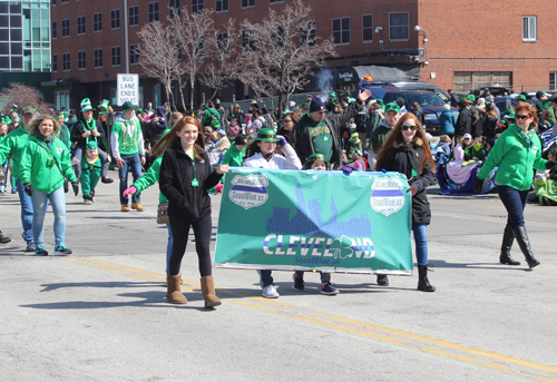Sea of Blue at the 2018 St Patrick's Day Parade in Cleveland